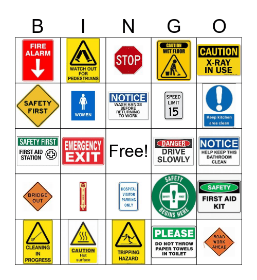 Be Safe Out There! Bingo Card