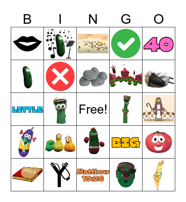 Dave and the Giant Pickle Bingo Card