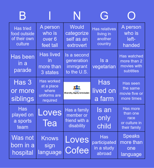 Coursera DEI BINGO Card