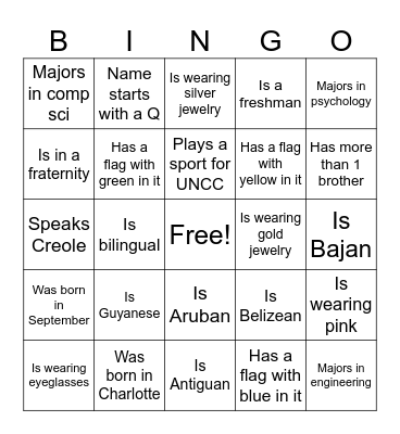 Find Someone Who... Bingo Card