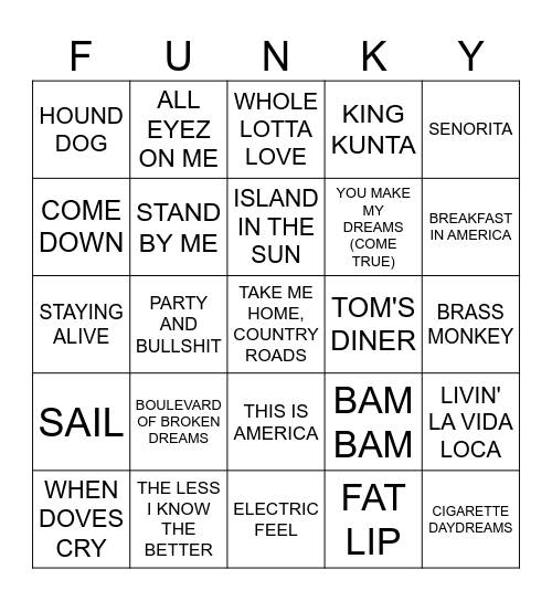 BINGO BABY Bingo Card
