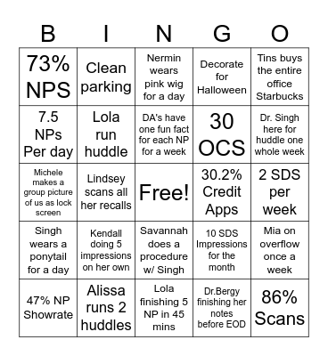 SEPTEMBER BINGOOOO Bingo Card