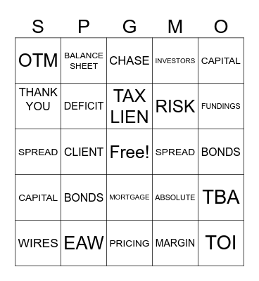 EAW Bingo Card