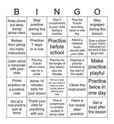 Back to School Bingo for PARENTS! Bingo Card