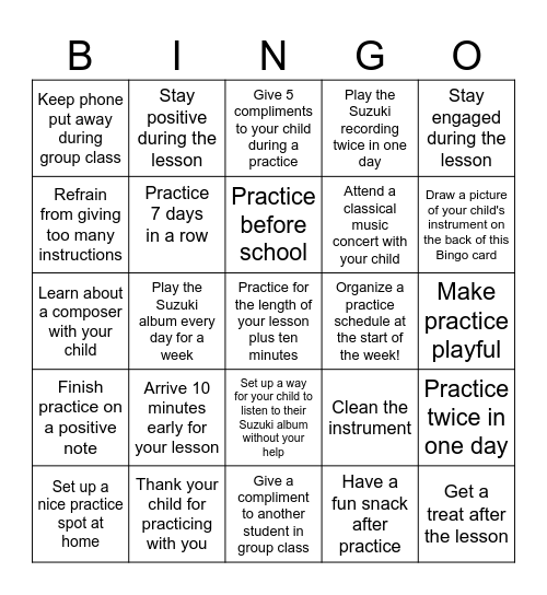 Back to School Bingo for PARENTS! Bingo Card