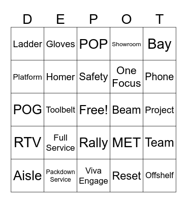 MET 14th Anniversary Bingo Card