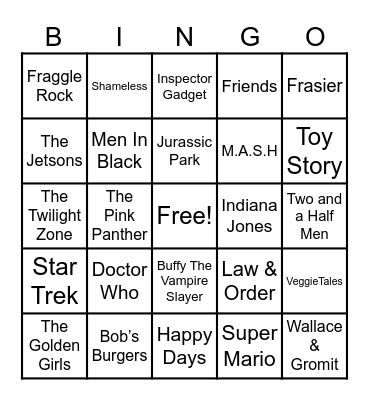 Theme Songs! Bingo Card