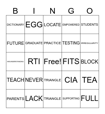 Campus Administrators LOVE Accommodations Bingo Card