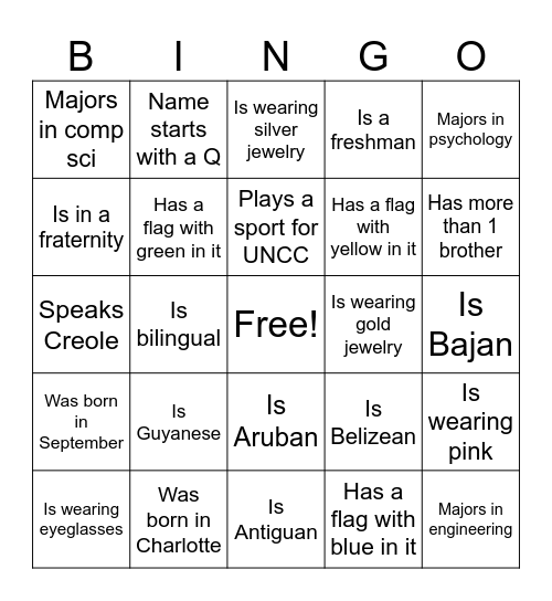 Find Someone Who... Bingo Card