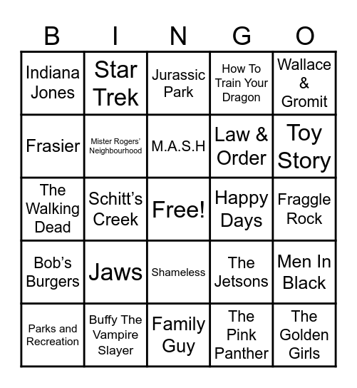 Theme Songs! Bingo Card