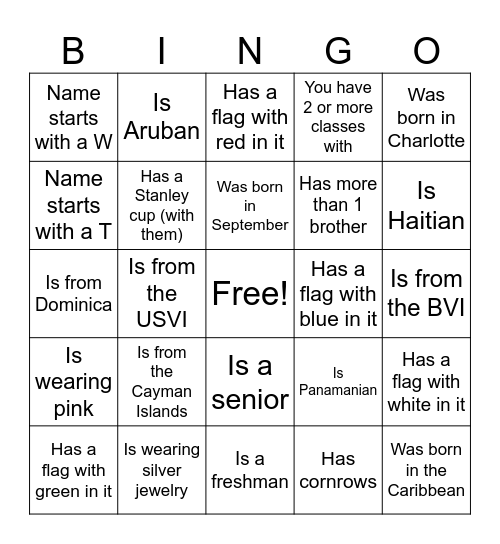 Find Someone Who... Bingo Card