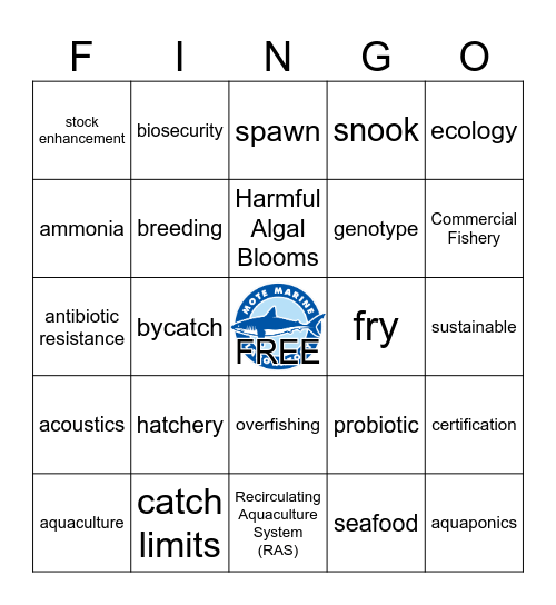 SEA: Fisheries and Aquaculture Bingo Card