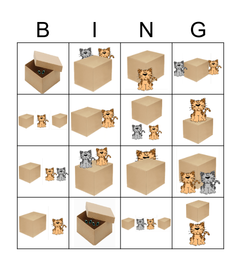 Prepositions of place Bingo Card