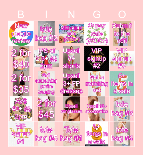 VIC 3 Upselling bingo! Bingo Card