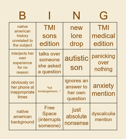 classroom happenstance Bingo Card