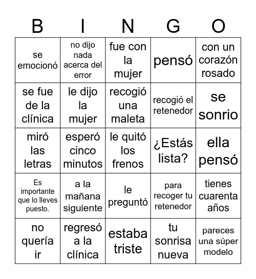 Problemas en Paraíso 2 Bingo Card