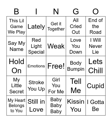 R & B BINGO Card