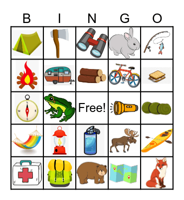 Camping Bingo Card