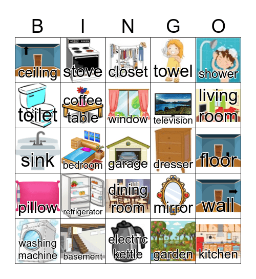 At Home Bingo Card