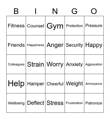 Ask: "R U OK?"  Anyday Bingo Card