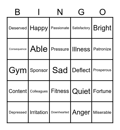 Ask: "R U OK?"  Anyday Bingo Card