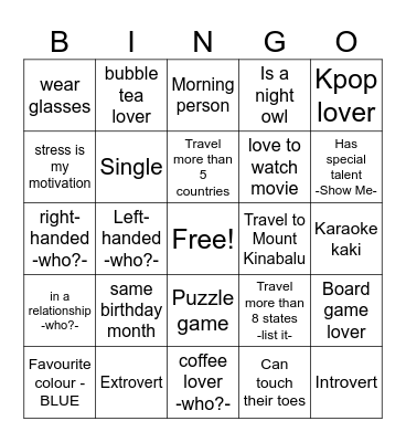 RSM BINGO Card