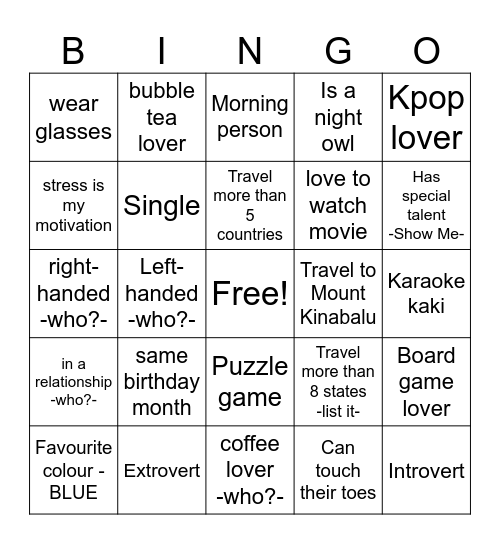 RSM BINGO Card