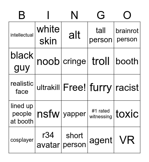 rma bingo Card