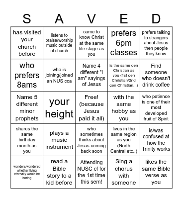 FIND SOMEONE WHO Bingo Card
