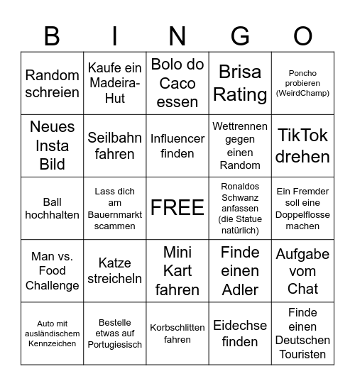 ByTobi Madeira Bingo Card