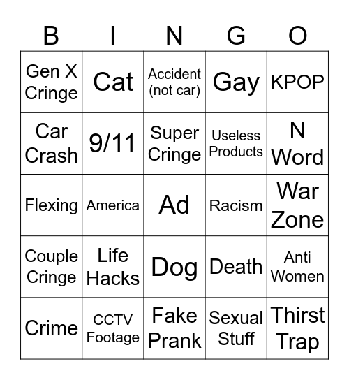 Instagram Reels Bingo Card