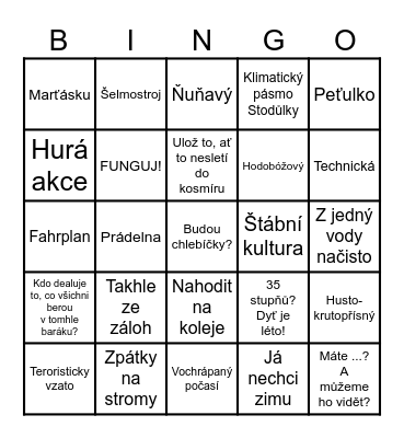 Just Lucka things Bingo Card