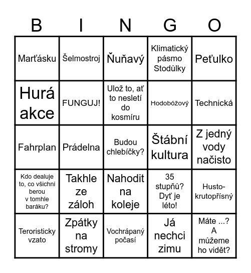 Just Lucka things Bingo Card