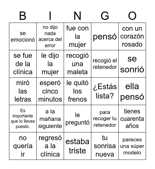 Problemas en Paraíso 2 Bingo Card