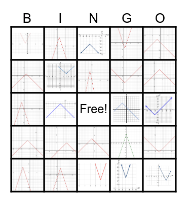 Algebra 2 Absolute Value Bingo Card