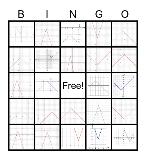 Algebra 2 Absolute Value Bingo Card