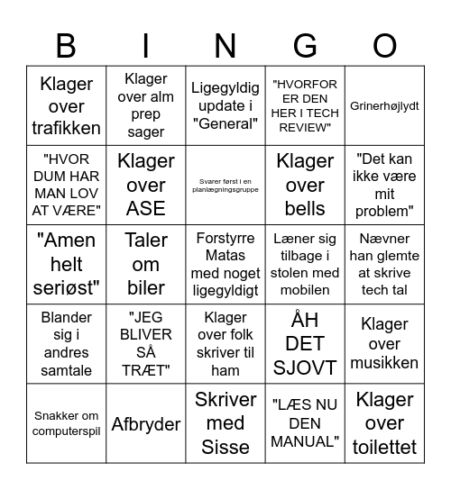 :) Bingo Card