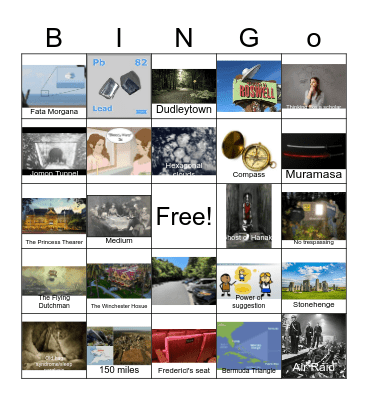 Mysteries Loteria Bingo Card