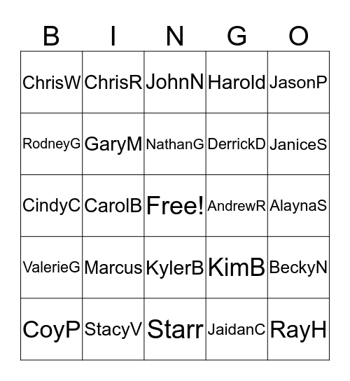 Summer Employee Appreciation  Bingo Card