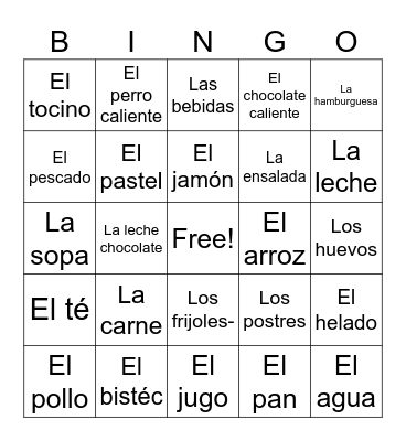 Section 2 Bingo Card