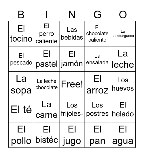 Section 2 Bingo Card