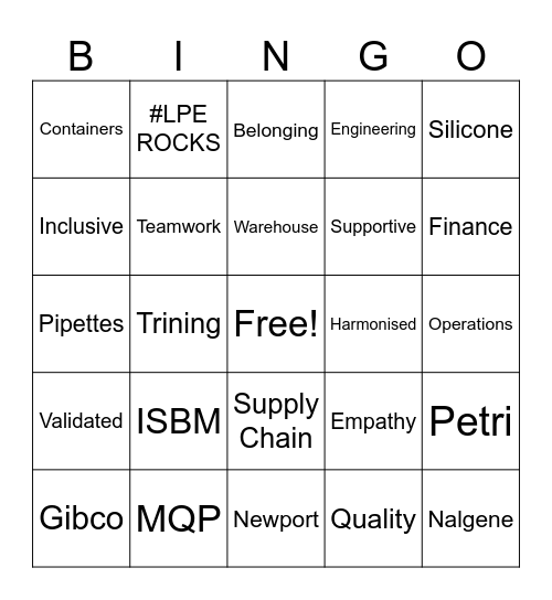 Belonging Bingo Card