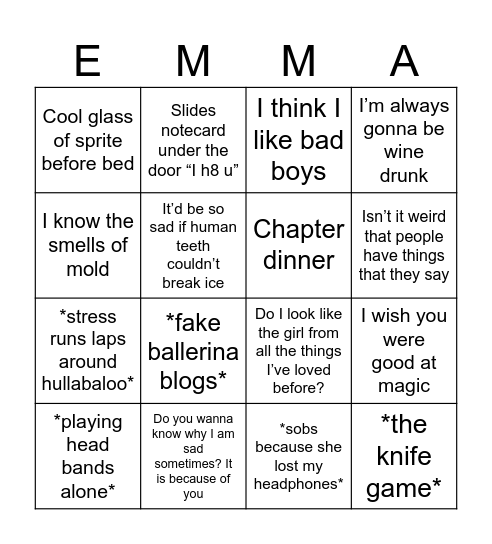 Birthday Bingo Card