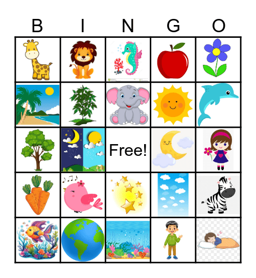 God's Creation Bingo Card