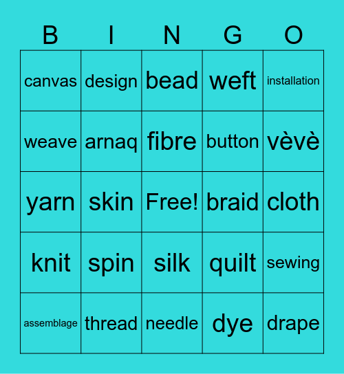 Feminism in Art Bingo Card