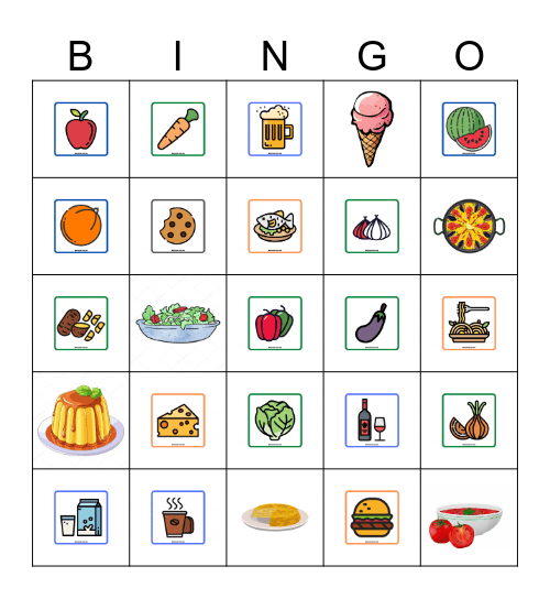 Colores 1 U8: ¿Vamos a desayunar juntos? Bingo Card