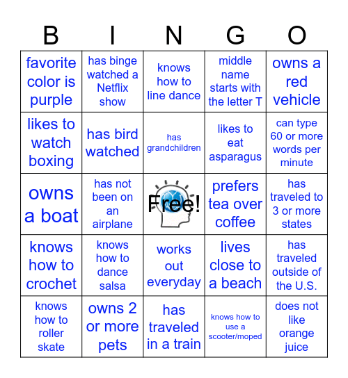 Happy Hour Team BINGO Card