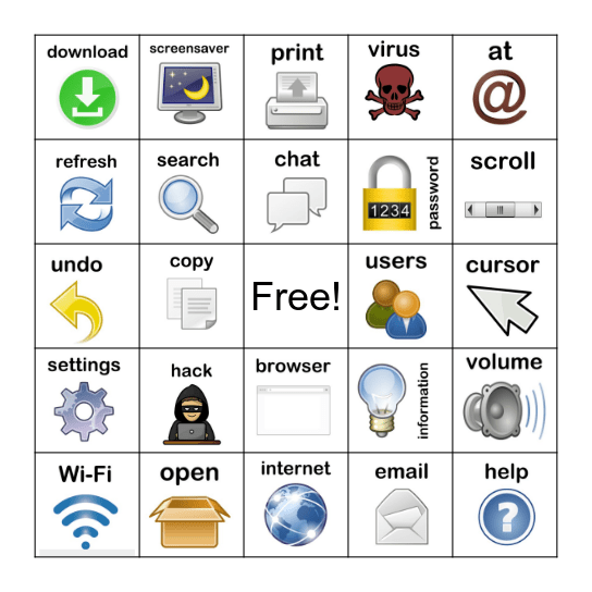 COMPUTER BINGO Card