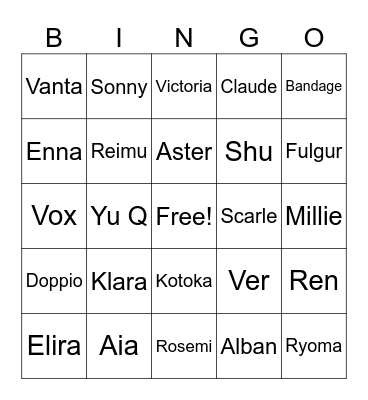 NIJIEN GRADUATION BINGO(As of Sept 2024) Bingo Card
