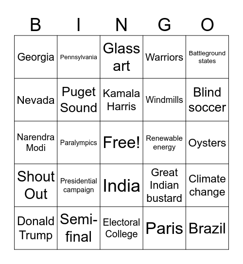 CNN 10 BINGO Card